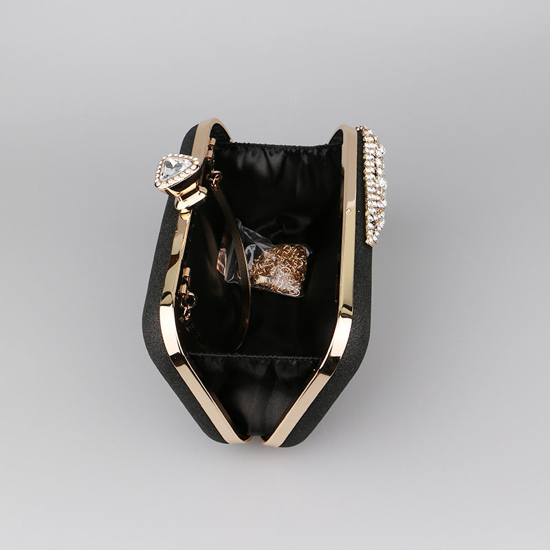Wholesale Synthetic Leather Diamond Evening Bag